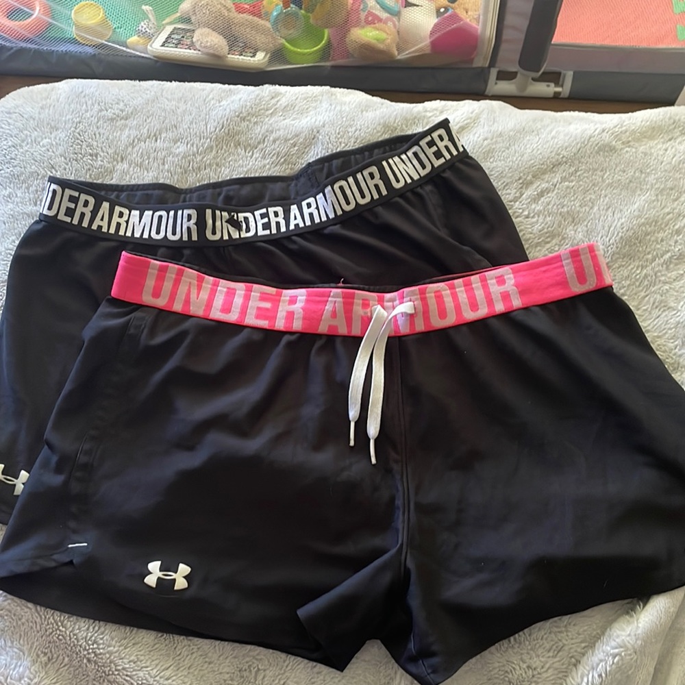 2 pairs under armor shorts